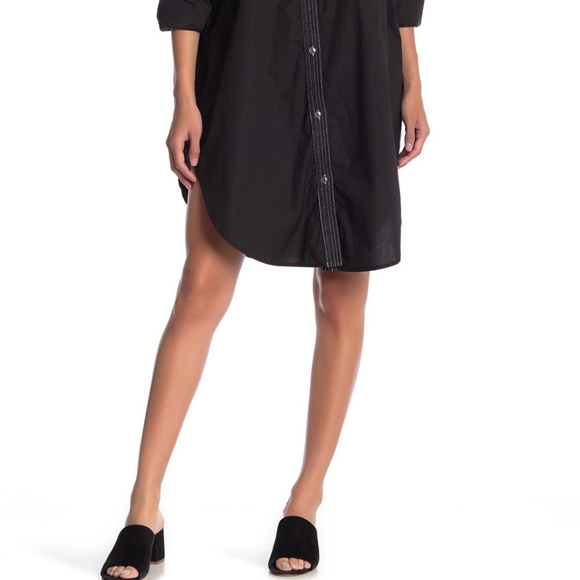 NWT: TOV Chiffon Pocket Detail Shirt Dress - Picture 3 of 4